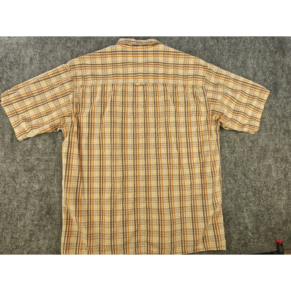 The North Face Shirt Large Short‎ Sleeve Button Up Multicolor Plaid Outdoors